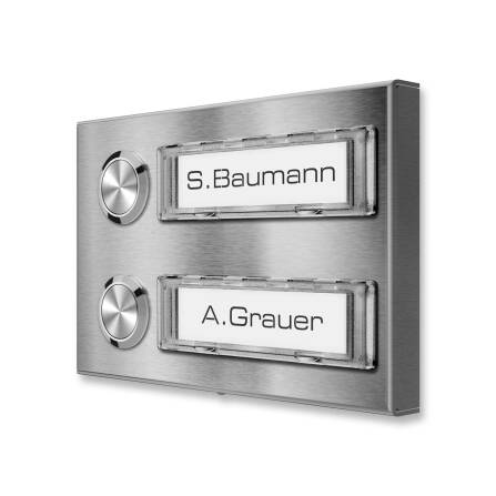 Metzler Türklingel Edelstahl austauschbare Namensschilder | Tovi M2