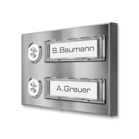Metzler Türklingel Edelstahl austauschbare Namensschilder | Tovi M2