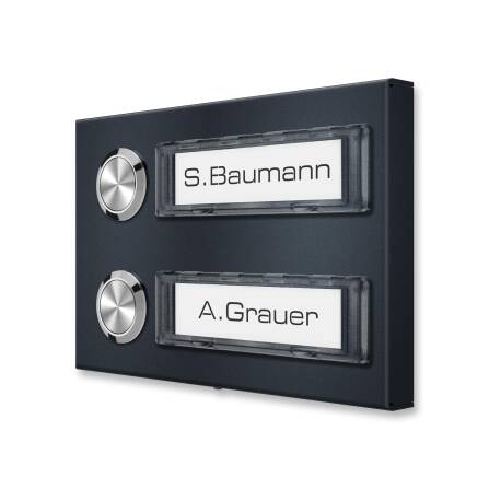 Metzler Türklingel Aufputz Namensschilder | RAL Anhrazitgrau | Tovi M2