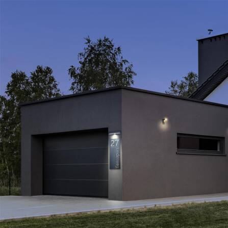 Metzler plaque de numéro de maison format vertical anthracite acier inoxydable | Weissenhof XXL