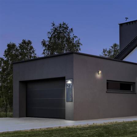 Metzler plaque de numéro de maison format vertical anthracite acier inoxydable | Weissenhof XXL