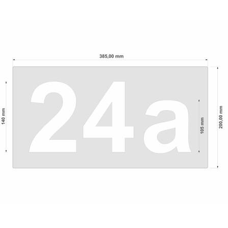 Hausnummernschild Anthrazit Edelstahlziffern