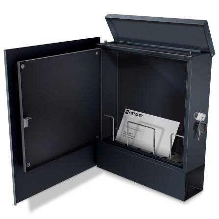 Metzler Boîte aux Lettres Anthracite Acier de haute Qualité Plaque Acier Inoxydable | Lepo 1