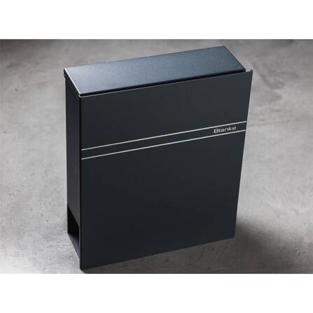 Metzler Briefkasten Anthrazit RAL 7016 Gravur | Lepo 2