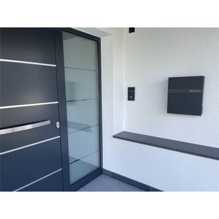 Metzler Briefkasten Anthrazit RAL 7016 Gravur | Lepo 2