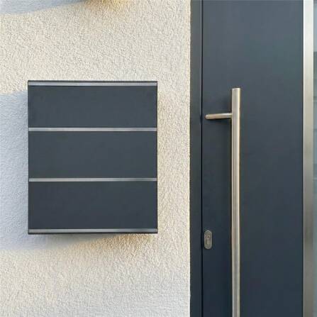 Metzler Briefkasten Anthrazit Edelstahl | Lepo 3