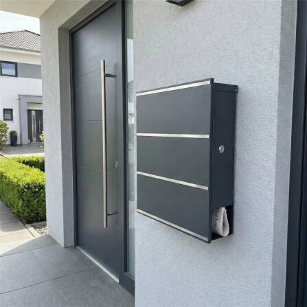 Metzler Briefkasten Anthrazit Edelstahl | Lepo 3