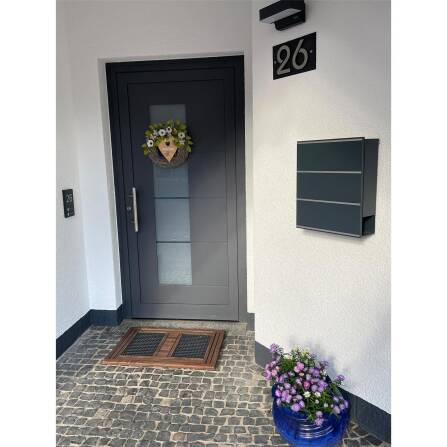 Metzler Briefkasten Anthrazit Edelstahl | Lepo 3