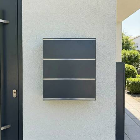Metzler Briefkasten Anthrazit Edelstahl | Lepo 3