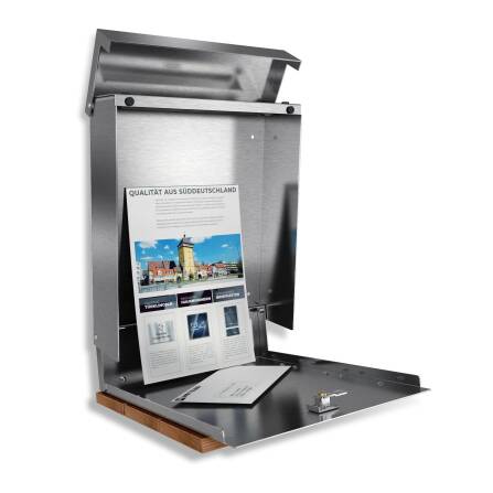 Metzler Briefkasten Echtholz Eiche Edelstahl | Masiva