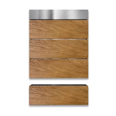 Metzler Briefkasten Echtholz Eiche Edelstahl | Masiva