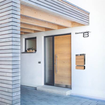 Metzler Cassetta delle lettere in acciaio inox legno massiccio larice | Masiva