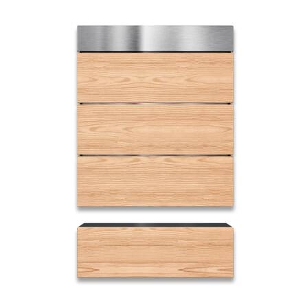 Metzler Cassetta delle lettere in acciaio inox legno massiccio larice | Masiva
