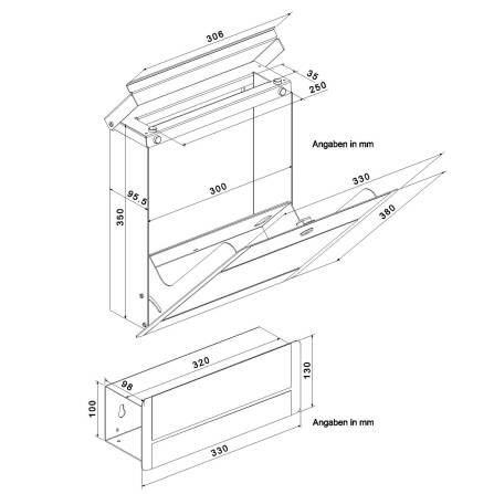 Metzler Boîte aux Lettres Pied Support Anthracite Gravure + Compartiment Journaux optionnelle | 01