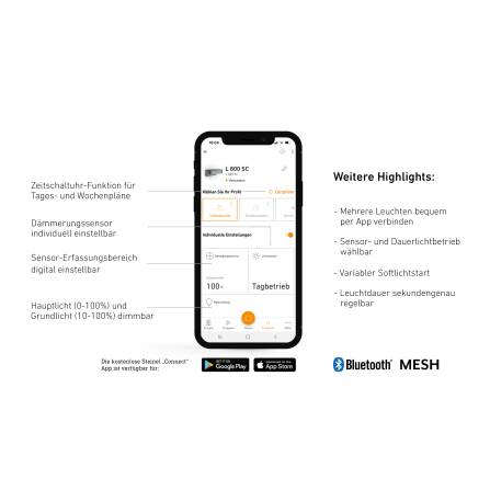 LED Außenleuchte | L 800 SC | Anthrazit | Sensor & Bluetooth