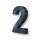 Metzler 3D-Hausnummer | Edelstahl | Anthrazitgrau | Höhe 20 cm