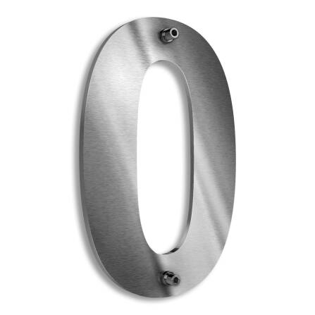 Metzler Hausnummer | Edelstahl gebürstet | Arial | Höhe 15 cm | a