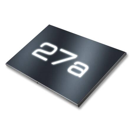 Metzler Hausnummernschild LED-beleuchtetes 3-stellig aus...