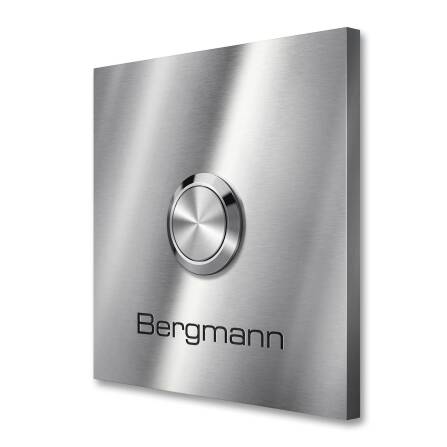 Metzler Türklingel mit Gravur + LED-Taster | Edelstahl gebürstet | Stella