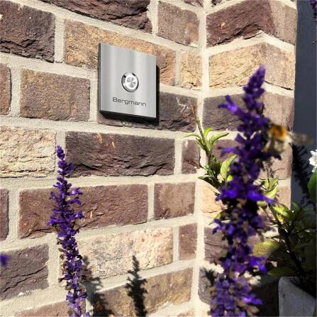 Metzler Türklingel mit Gravur + LED-Taster | Edelstahl gebürstet | Stella