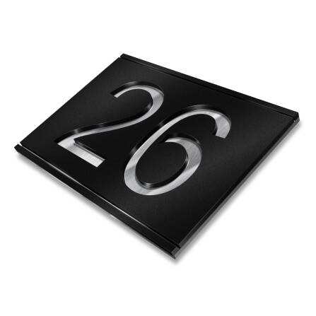 Plaque de numéro de maison en acier inoxydable
