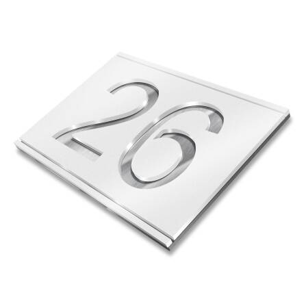 Plaque de numéro de maison en acier inoxydable