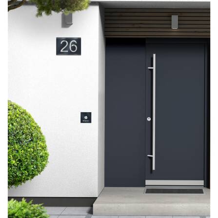 Plaque de numéro de maison en acier inoxydable