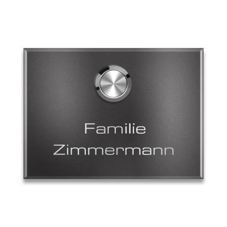 Metzler Funkklingel kabellos Edelstahl V2A | Aufputz Türklingel IP67 | 150m Reichweite  | DB 703 Eisenglimmer | Vitus