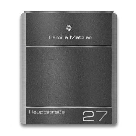 Metzler Briefkasten aus Edelstahl | personalisiert mit...