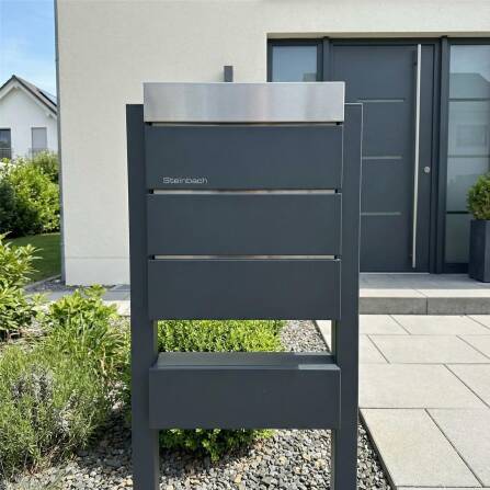 Metzler Standbriefkasten Anthrazit Gravur optional | Masiva