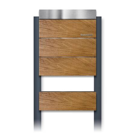 Metzler Standbriefkasten Edelstahl Echtholz Eiche | Masiva