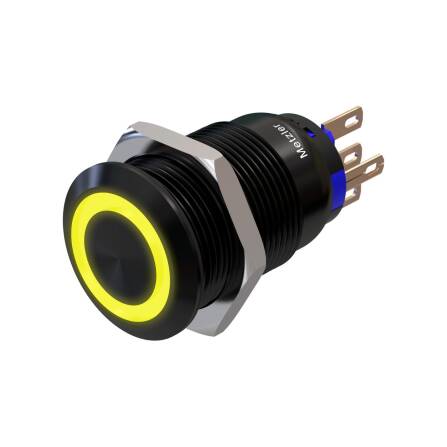 Metzler - Drucktaster 19mm - LED Ringbeleuchtung Gelb -...