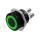 Metzler - Drucktaster 19mm - LED Ringbeleuchtung Grün - IP67 IK10 - Aluminium - Flach - Schraubkontakte
