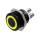 Metzler - Pulsante 19mm - Illuminazione ad anello LED Giallo - IP67 IK10 - Alluminio - Piatto - Contatti a vite