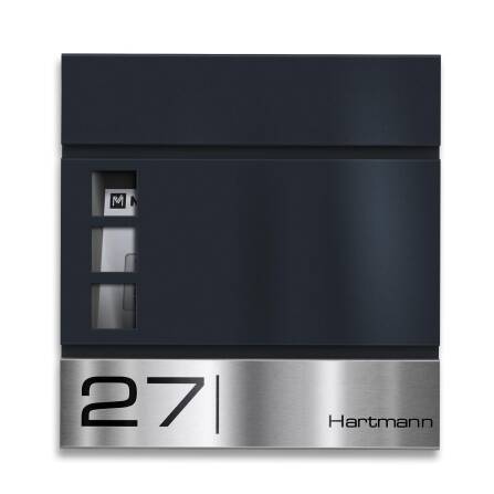 Metzler Boîte aux Lettres Anthracite RAL 7016 Acier Hublots | Oltmann