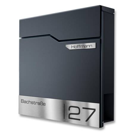 Metzler Briefkasten Anthrazit Namensschild | Thobe