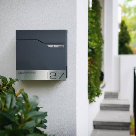Metzler Briefkasten Anthrazit Namensschild | Thobe