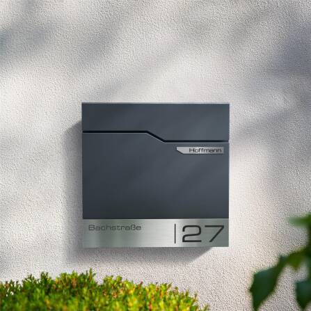 Metzler Briefkasten Anthrazit Namensschild | Thobe