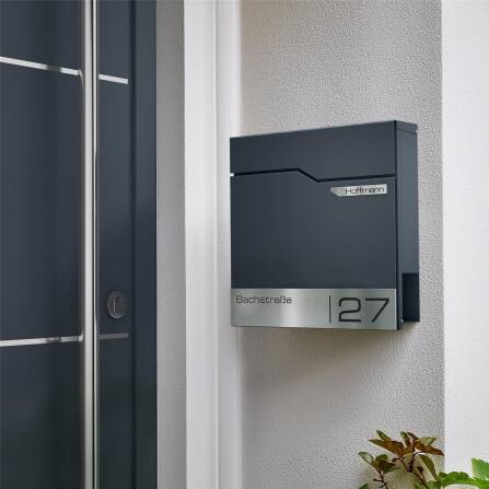 Metzler Briefkasten Anthrazit Namensschild | Thobe