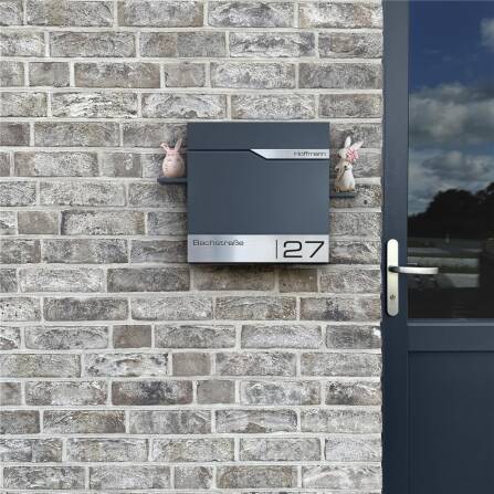 Metzler Cassetta delle lettere Antracite RAL 7016 acciaio di alta qualità | Siebert