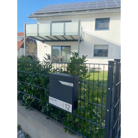 Metzler Cassetta delle lettere Antracite RAL 7016 acciaio di alta qualità | Siebert