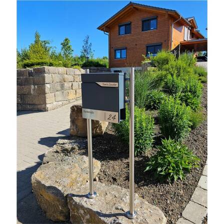 Metzler Cassetta delle lettere Antracite RAL 7016 acciaio di alta qualità | Siebert