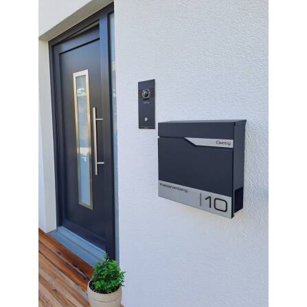 Metzler Cassetta delle lettere Antracite RAL 7016 acciaio di alta qualità | Siebert