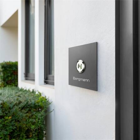 Metzler Sonnette avec gravure + bouton poussoir | DB703 Mica de fer | Stella