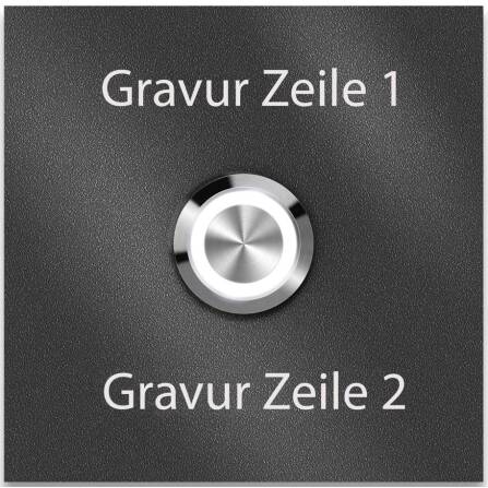 Metzler Sonnette avec gravure + bouton poussoir | DB703 Mica de fer | Stella