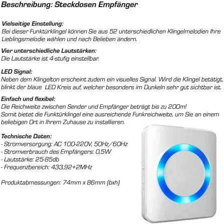 Campanello Wireless Metzler per Unifamiliare | curvo | lunga portata | acciaio inossidabile | Dora