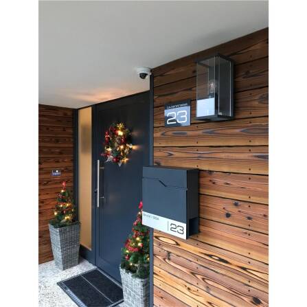 Metzler Boîte aux Lettres Anthracite RAL7016 Plaque de Nom en Acier Inoxydable | Enno