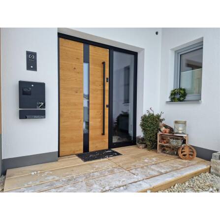 Metzler Boîte aux Lettres Noir Acier Inoxydable Gravure optionnelle | 02