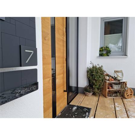 Metzler Boîte aux Lettres Noir Acier Inoxydable Gravure optionnelle | 02