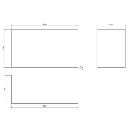 Hausnummernschild aus Edelstahl für Eckmontage rechts